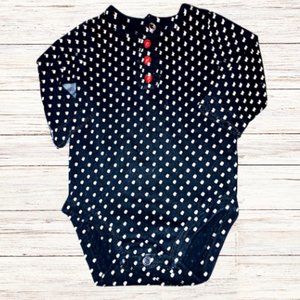 Carter's Baby Girl Black Polka Dot Onesie Shirt 3 Months
